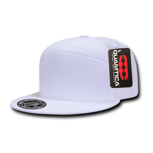 7 PANEL TRUCKER FLAT BILL SNAPBACK Mo.QH03