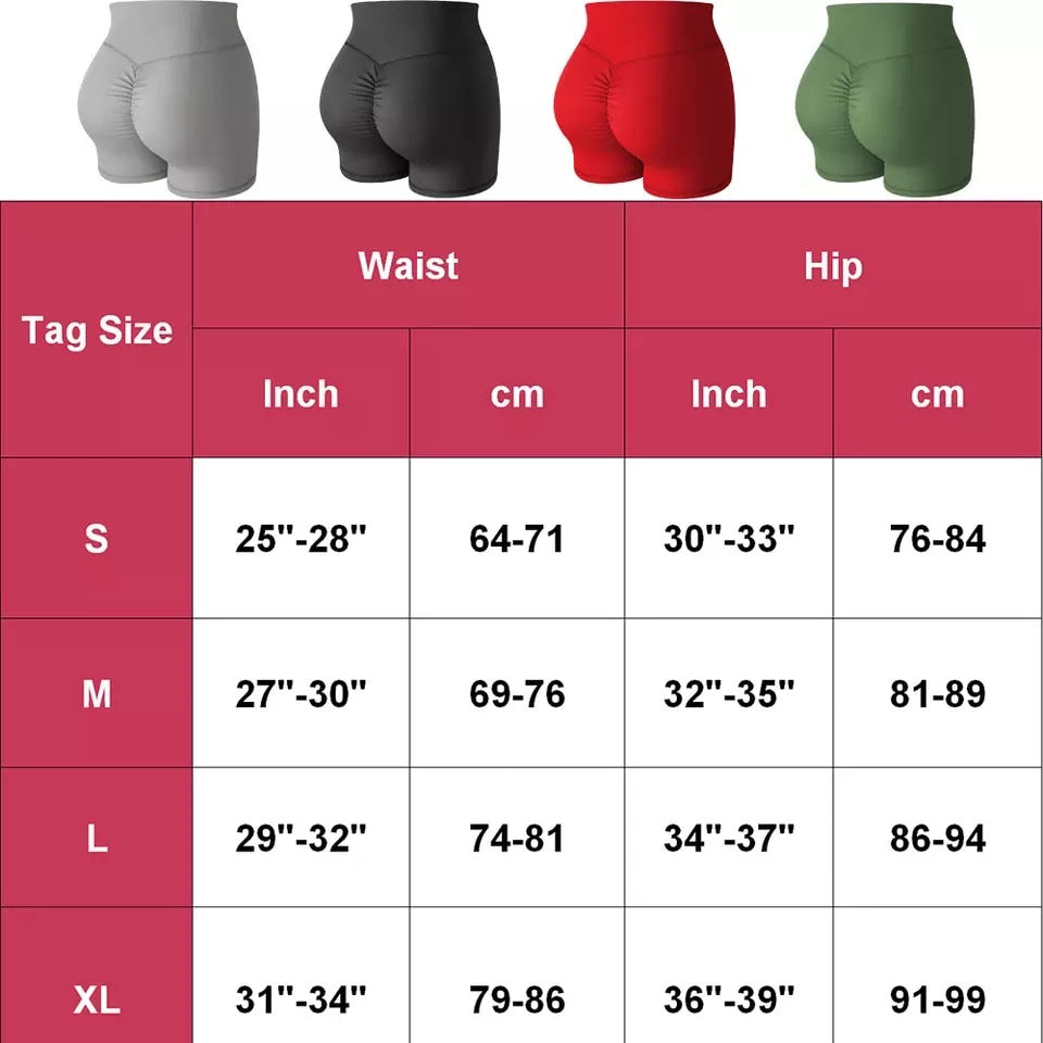 QUAMTICA PUSH UP SHORTS, HIGH WAIST