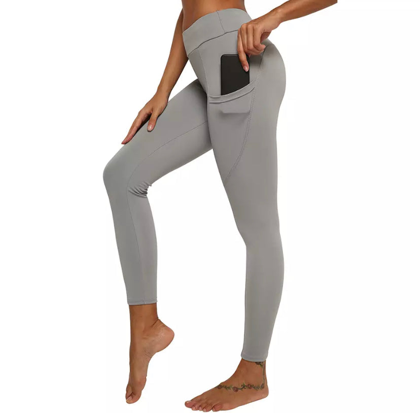 WOMEN WORK OUT LEGGINGS WITH SIDE POCKET