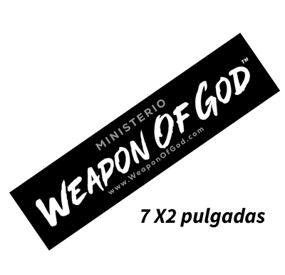 CALCOMANÍA DE MINISTERIO WEAPON OF GOD