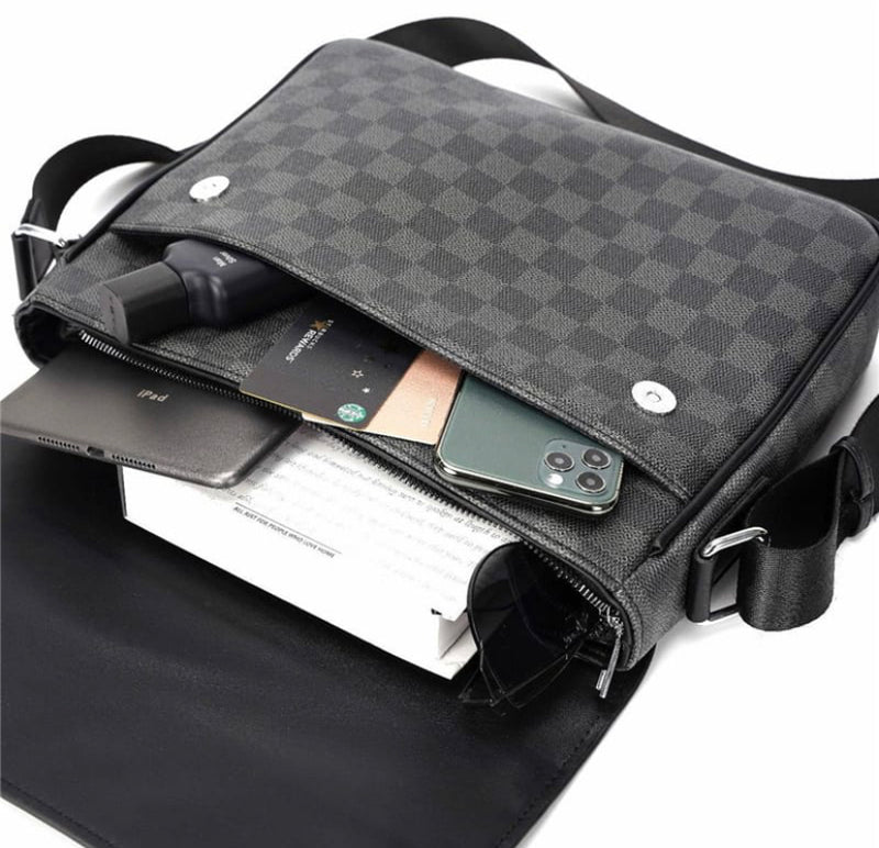 Louis Vuitton LV Men Trocadero Messenger Bag Damier Graphite Canvas - LULUX
